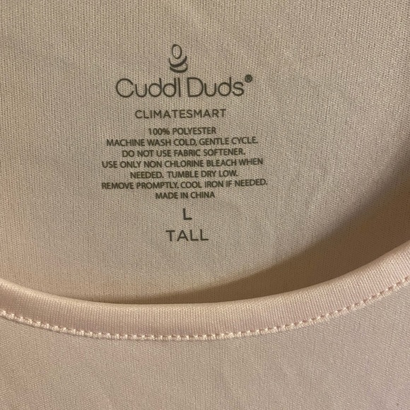Long sleeved Cuddl Duds pale pink sheer top - Picture 5 of 5
